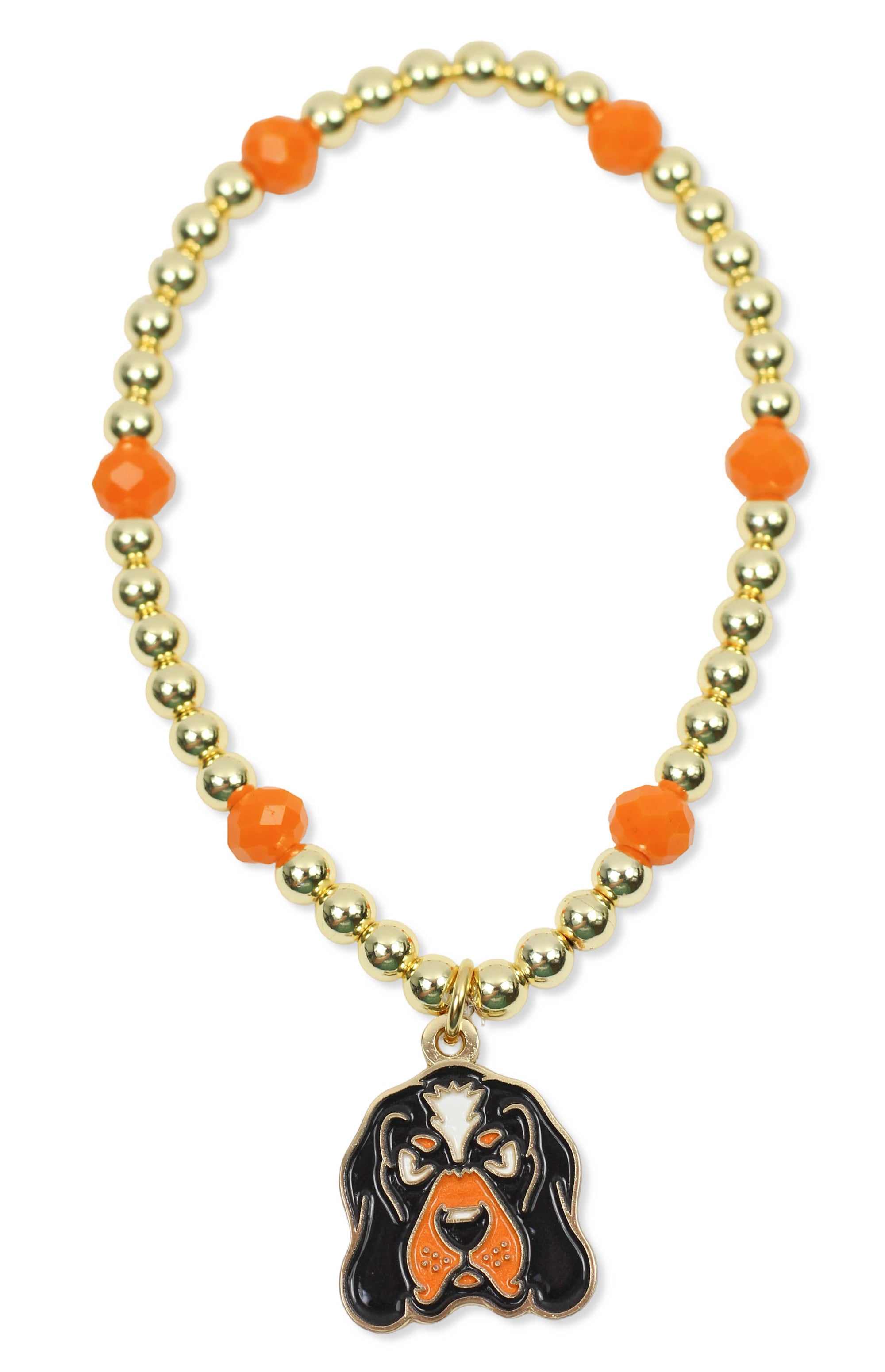 Lexi Stretch Bracelet - Tennessee Orange with Smokey