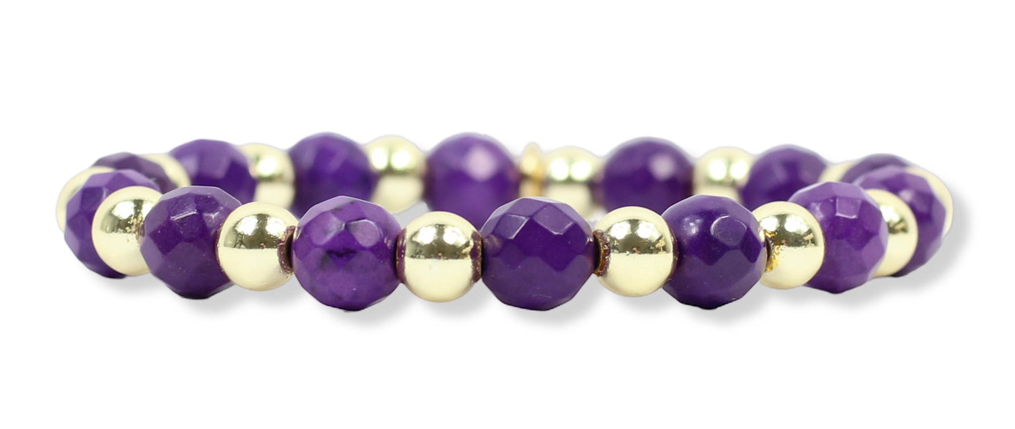 Annie Stretch Bracelet - True Purple