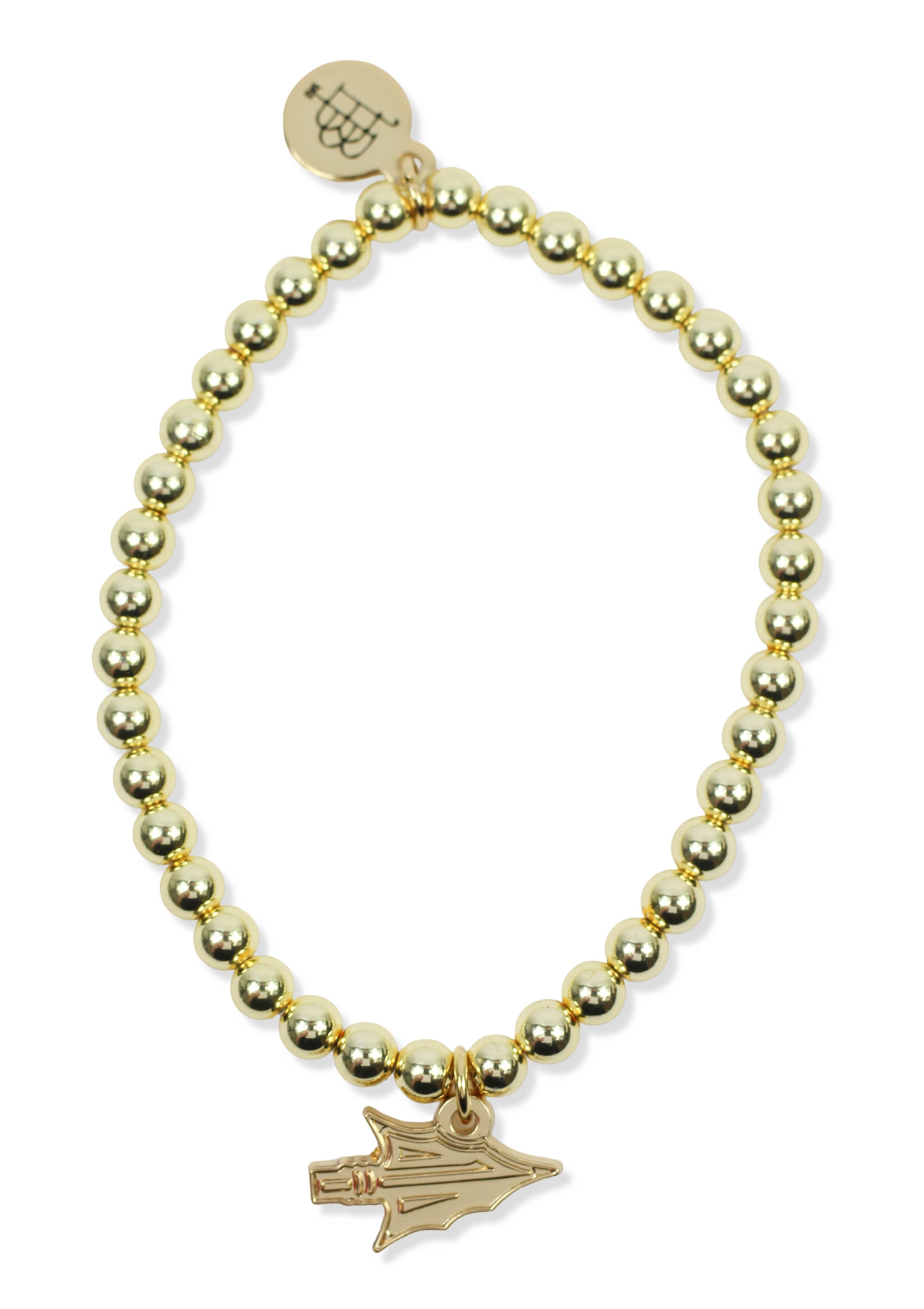 Gold Midi Stretch Bracelet - Spear
