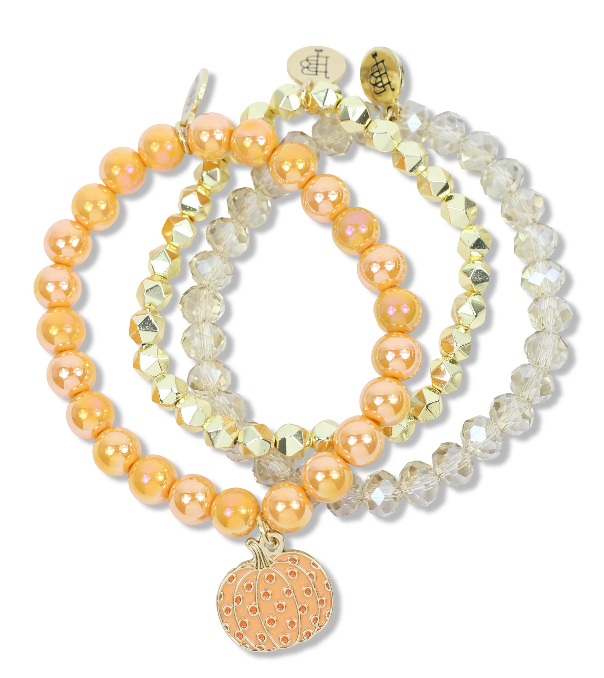 Polka Dot Pumpkin Stretchy Stack