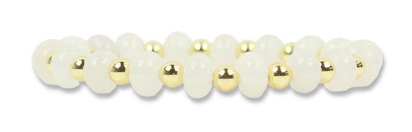 Annie Stretch Bracelet - Clear White