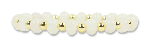 Annie Stretch Bracelet - Clear White