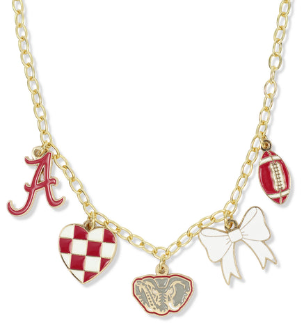 Gameday Charm Necklace - Alabama Crimson Tide