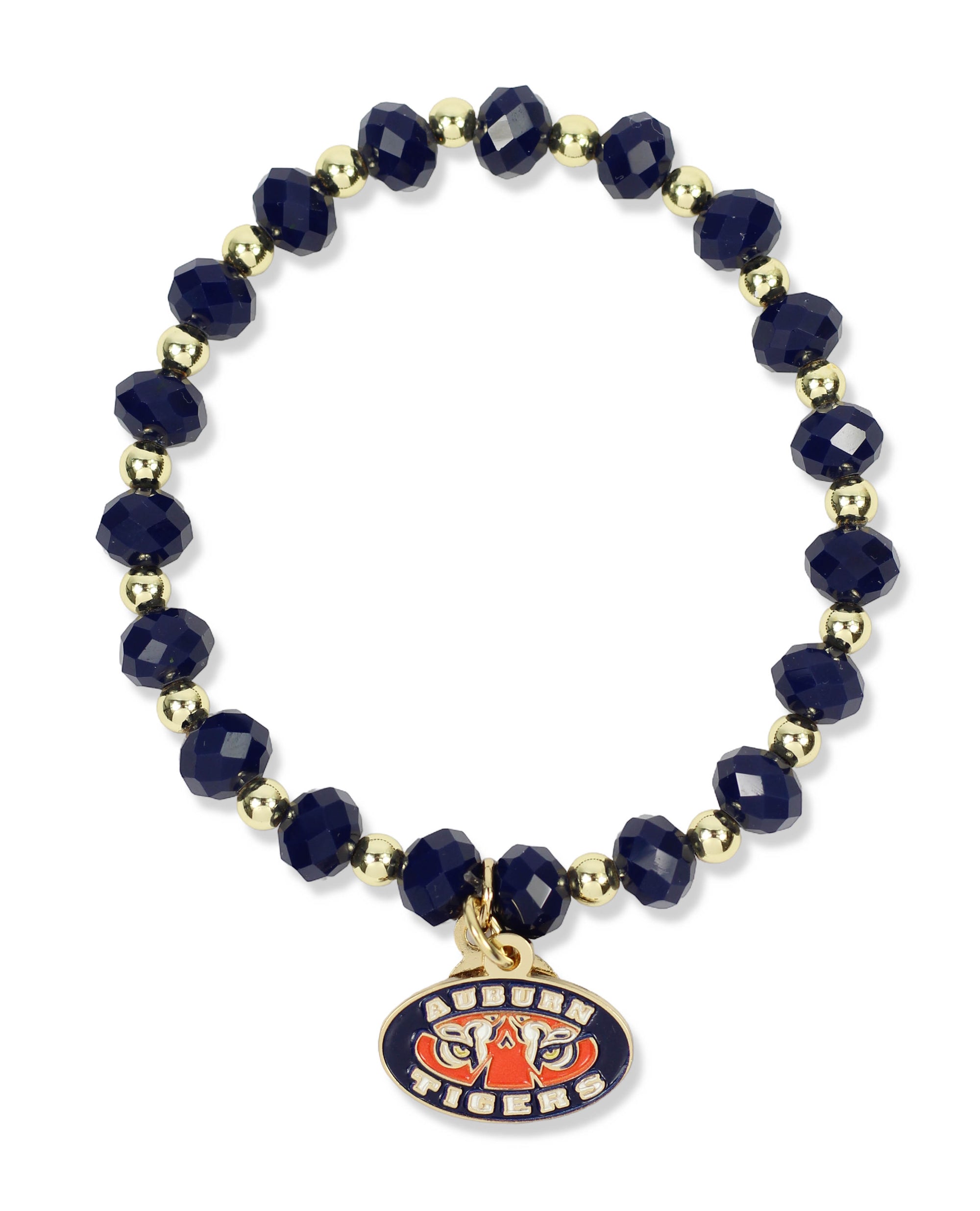 Annie Stretch Bracelet - Auburn Tigers Logo