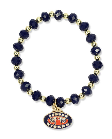 Annie Stretch Bracelet - Auburn Tigers Logo