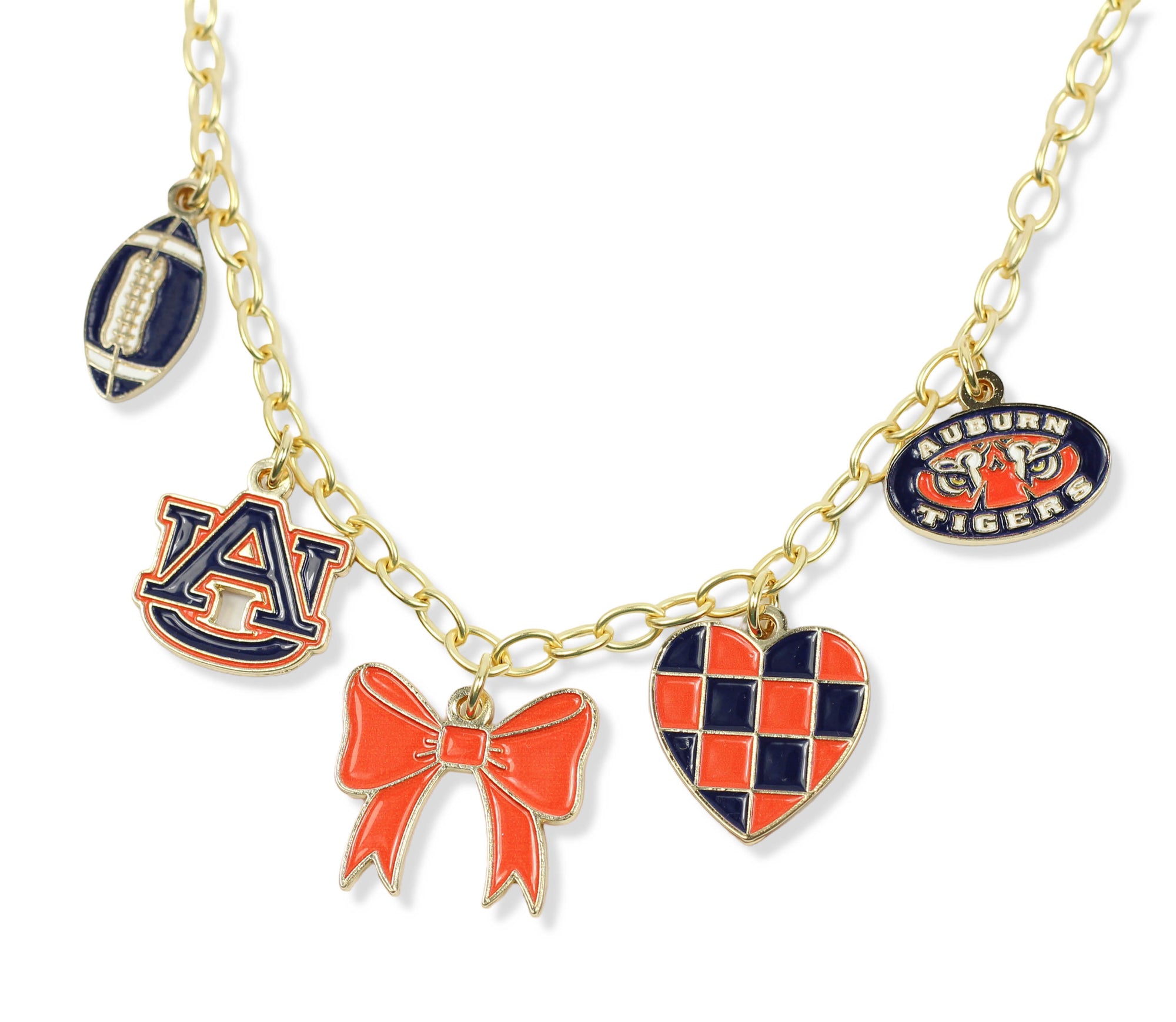 Gameday Charm Necklace - Auburn Tigers