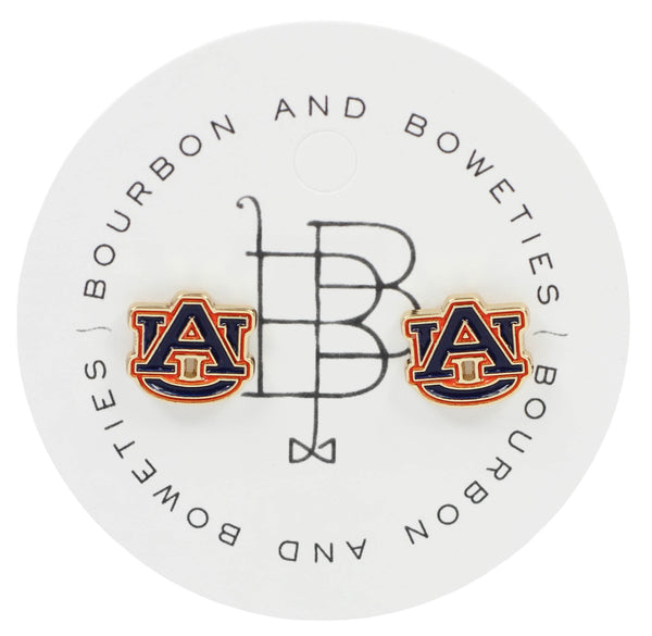 Auburn University Logo Stud Earring