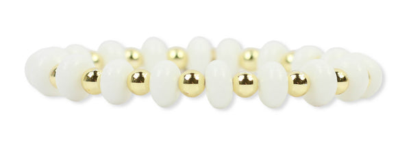 Annie Stretch Bracelet - True White