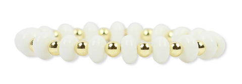 Annie Stretch Bracelet - True White
