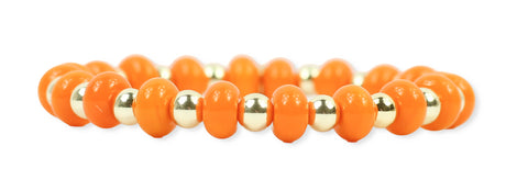 Annie Stretch Bracelet - Orange Crush