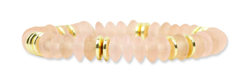 Shelby Stretch Bracelet - Blush Seaglass