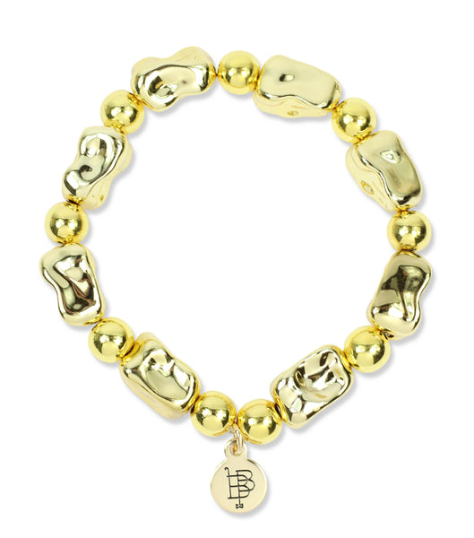 Shelby Stretch Bracelet - Gold Rocks
