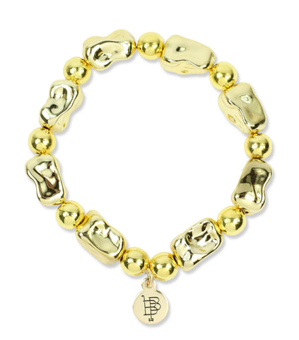 Shelby Stretch Bracelet - Gold Rocks