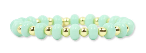 Annie Stretch Bracelet - Coastal Mint