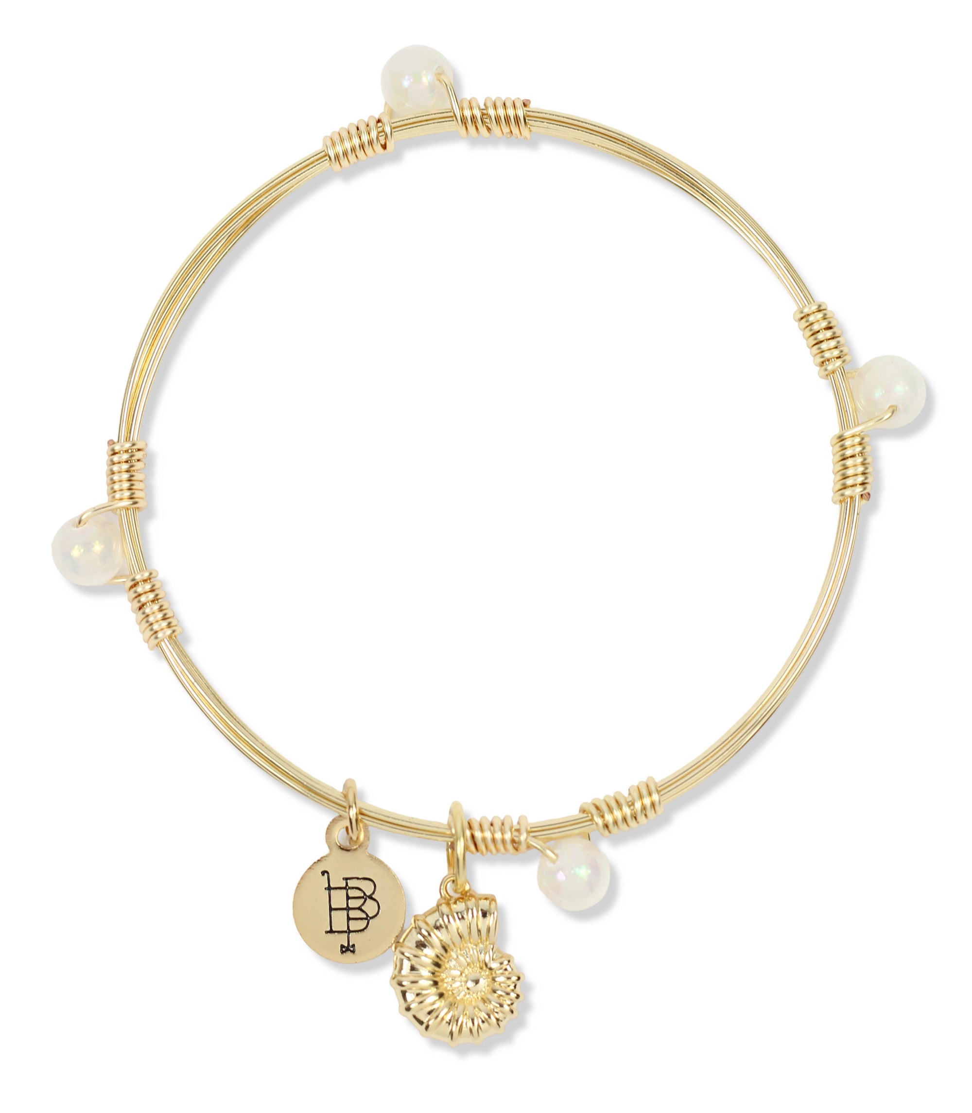 The Morgan Bangle Bracelet - Opal/Nautilus