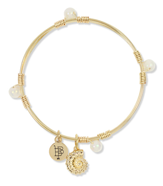 The Morgan Bangle Bracelet - Opal/Nautilus