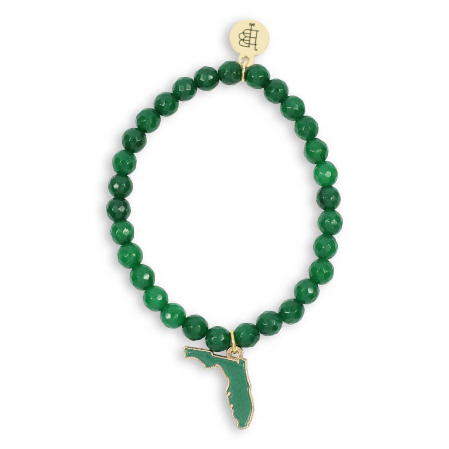 Stacker Stretch Bracelet - Green Florida