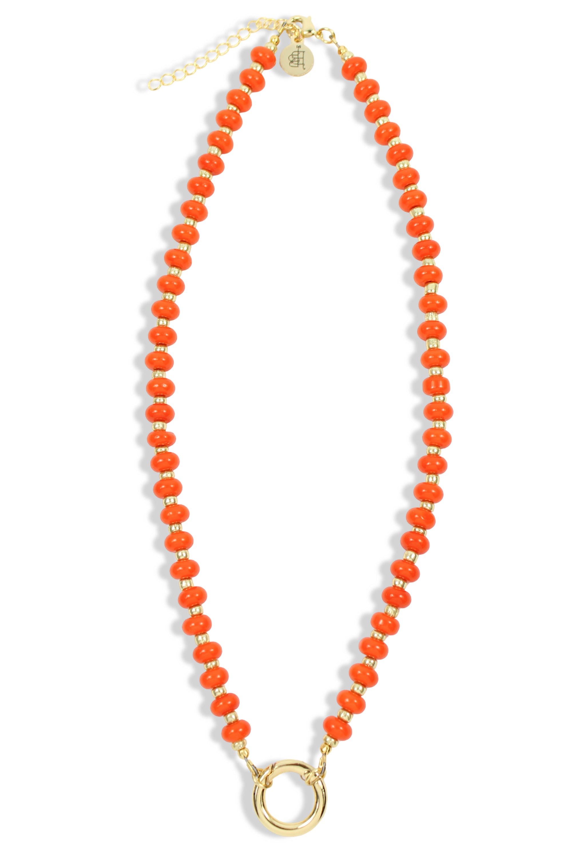The Parker Charm Necklace - Orange Crush