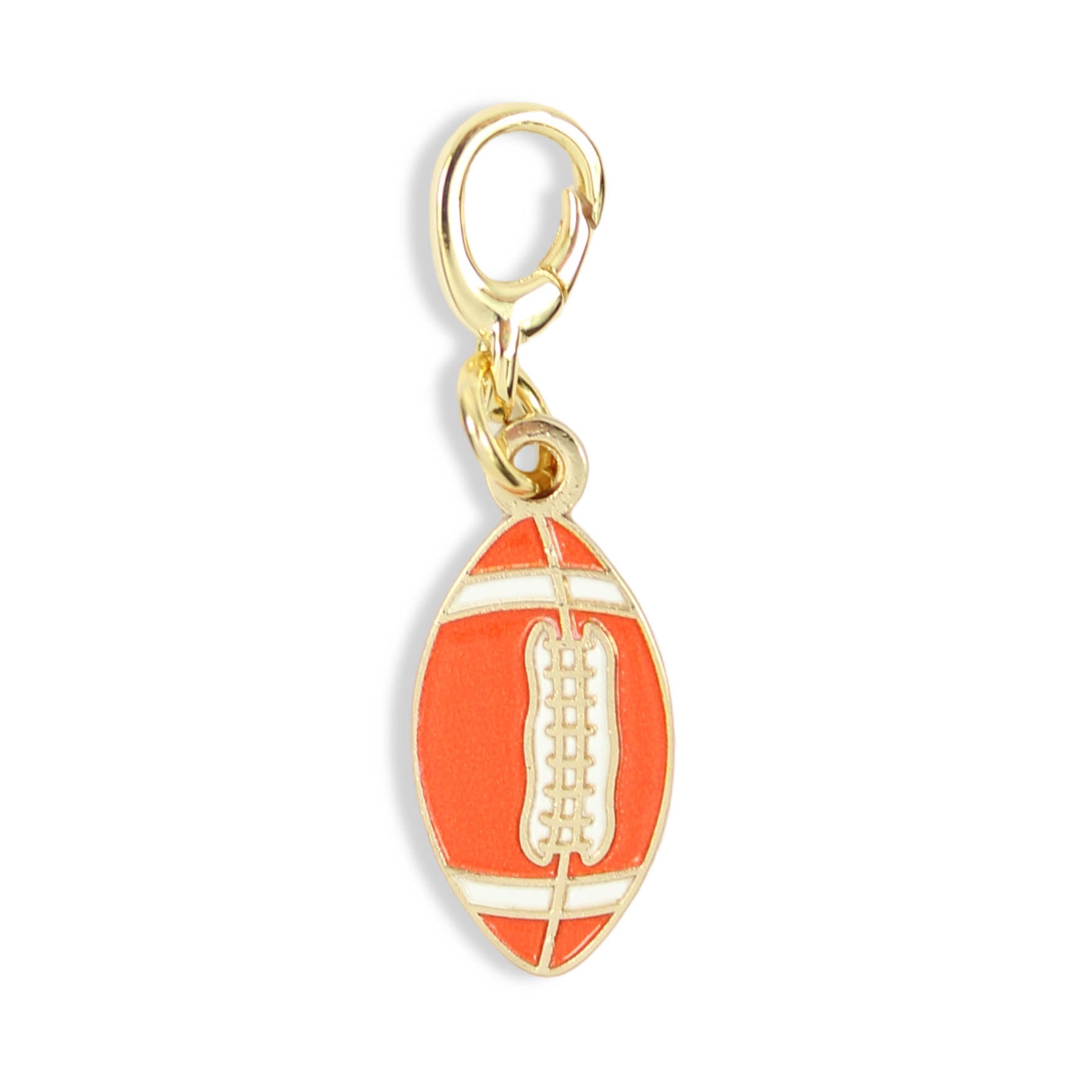 Orange Football Charm