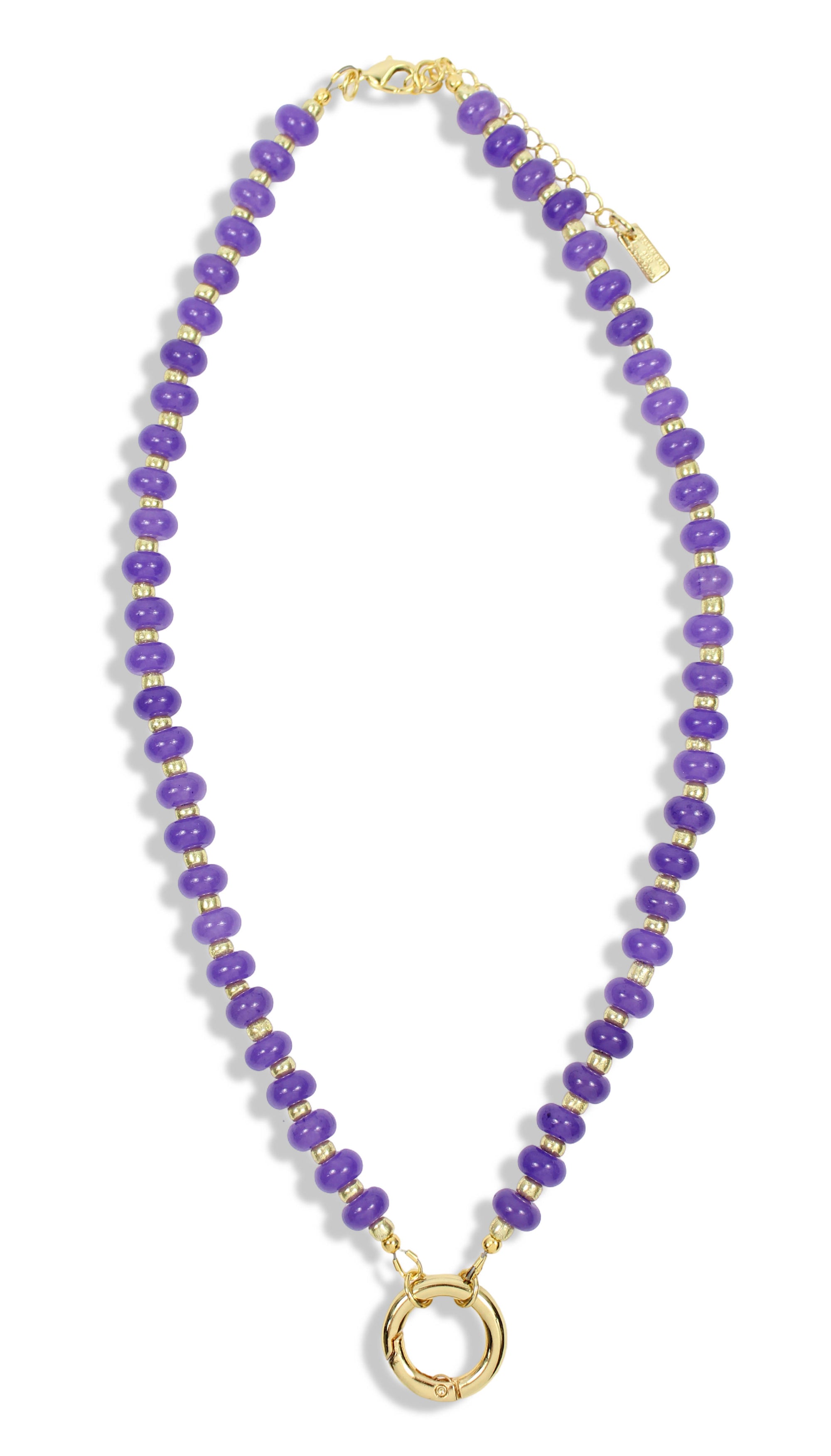 The Parker Charm Necklace - Purple