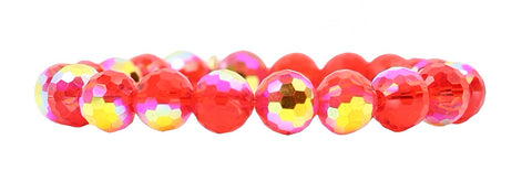 Stacker Stretch Bracelet - Iridescent Red