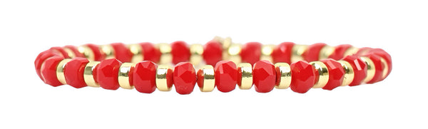Annie Stacker Bracelet - Red Slice