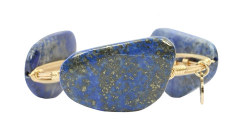 Lapis Bangle Bracelet