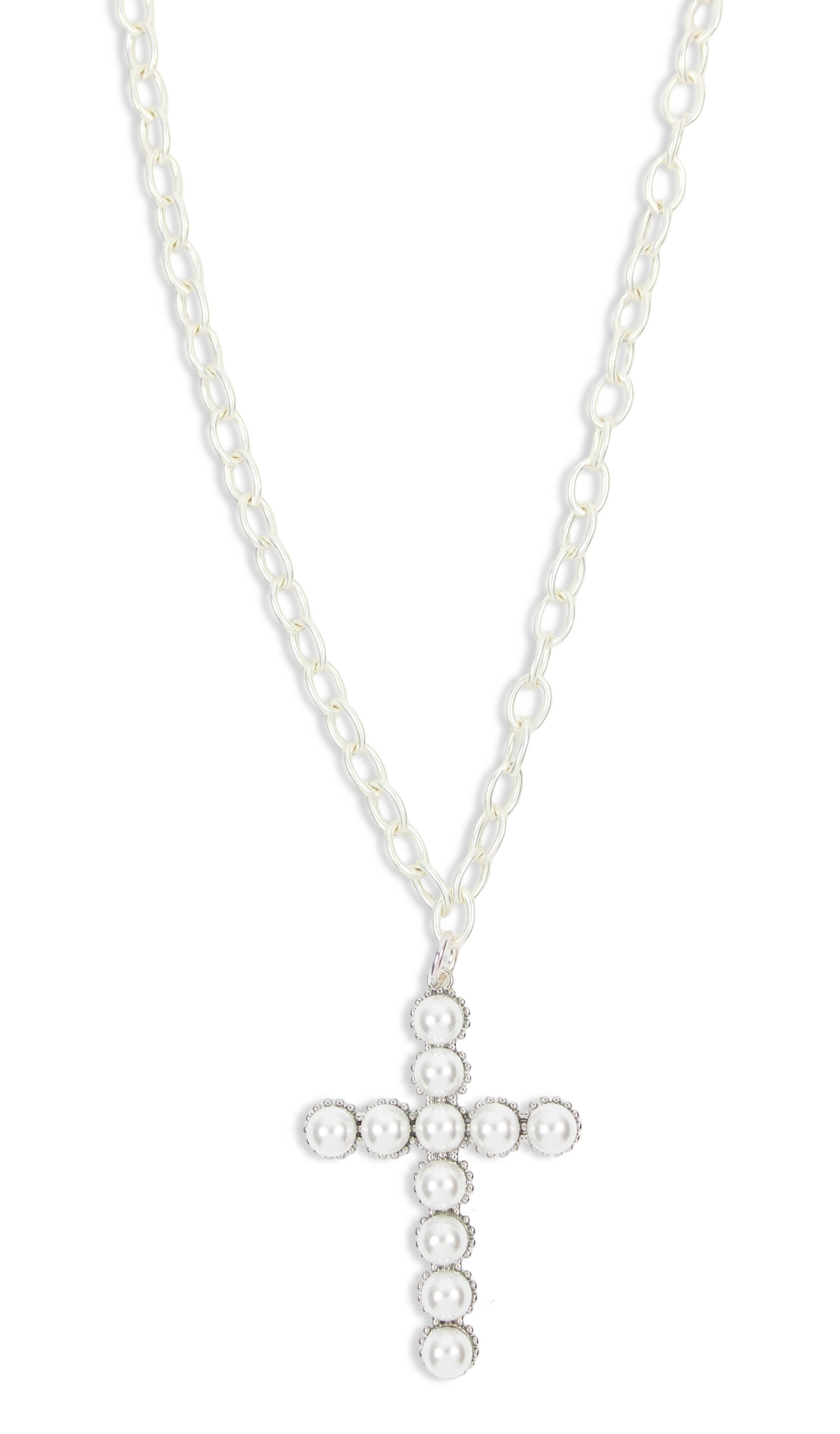 The Pearl Cross Necklace