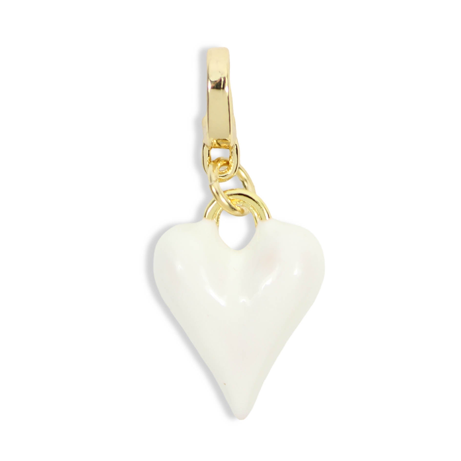 White Bubble Heart Charm