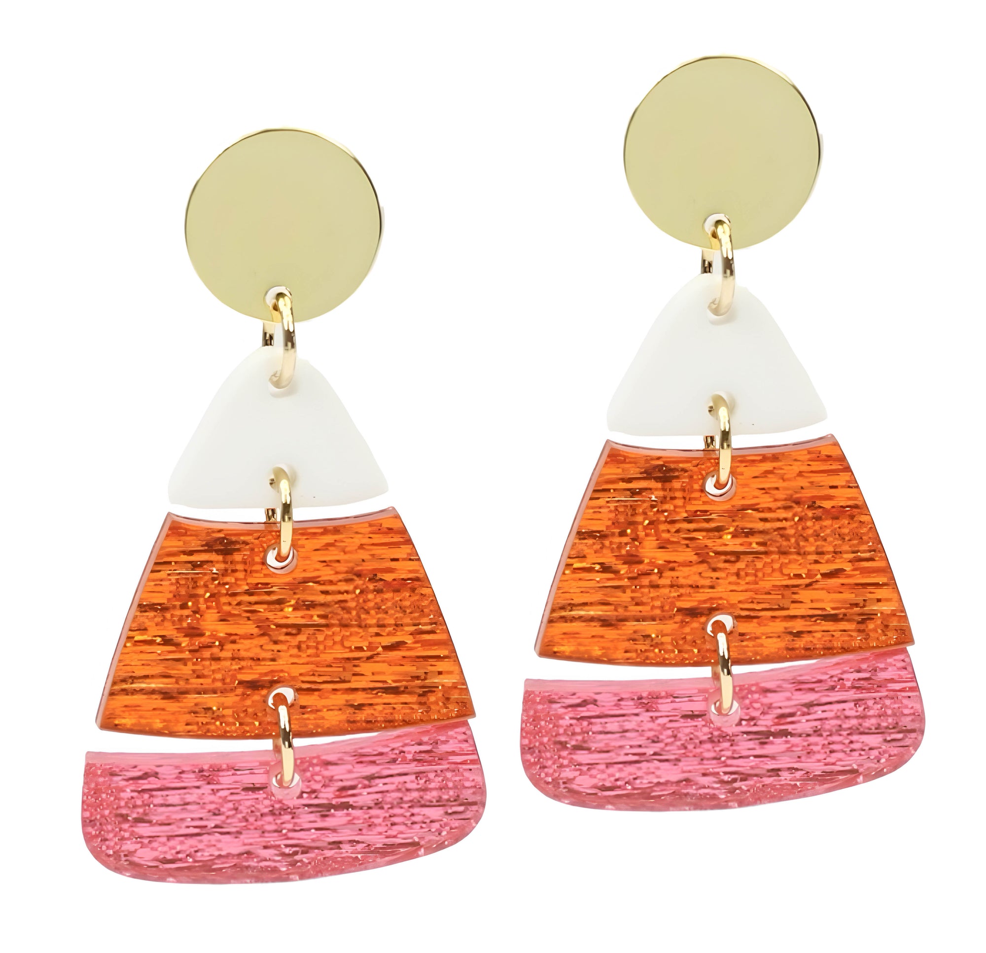 The Candy Corn Earring - Pink