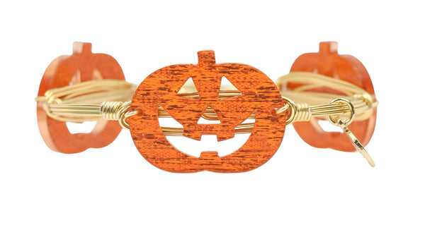 The Jack-O-Lantern Bangle Bracelet - Orange Shimmer