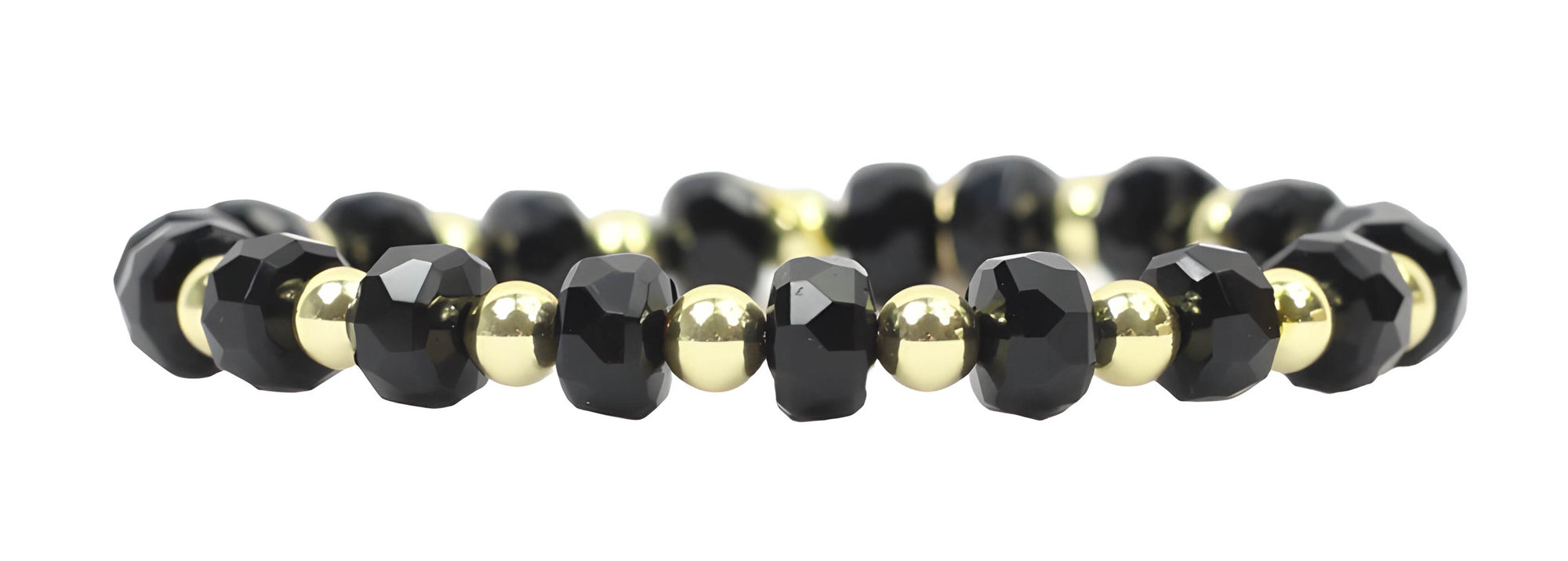 Annie Stretch Bracelet - Black Rondelle