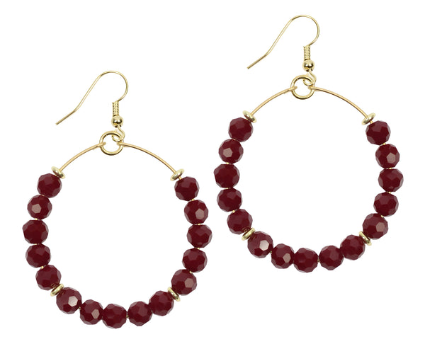 The Chloe Earring - Dark Garnet