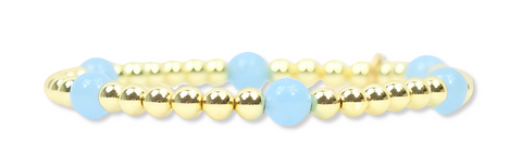 Lexi Stretch Bracelet - Carolina Blue