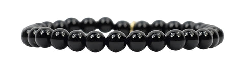 Stacker Stretch Bracelet - Smooth Black