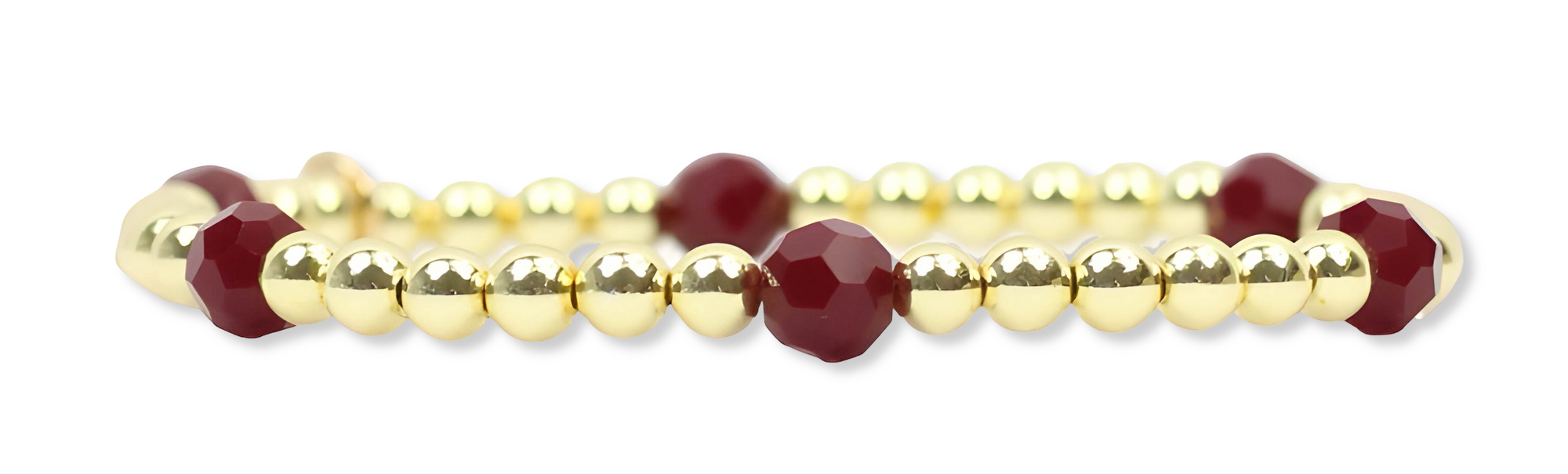 Lexi Stretch Bracelet - Garnet