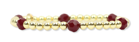 Lexi Stretch Bracelet - Garnet