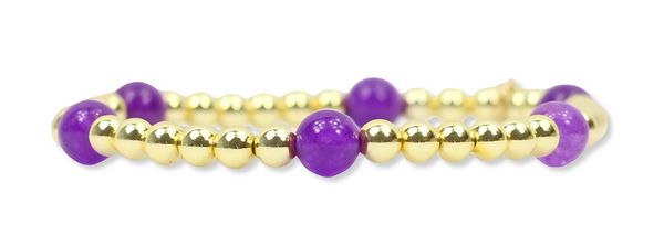 Lexi Stretch Bracelet - Clear Purple