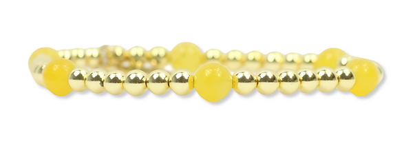 Lexi Stretch Bracelet - Clear Yellow