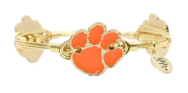 The Clemson Tigers Paw Bangle Bracelet