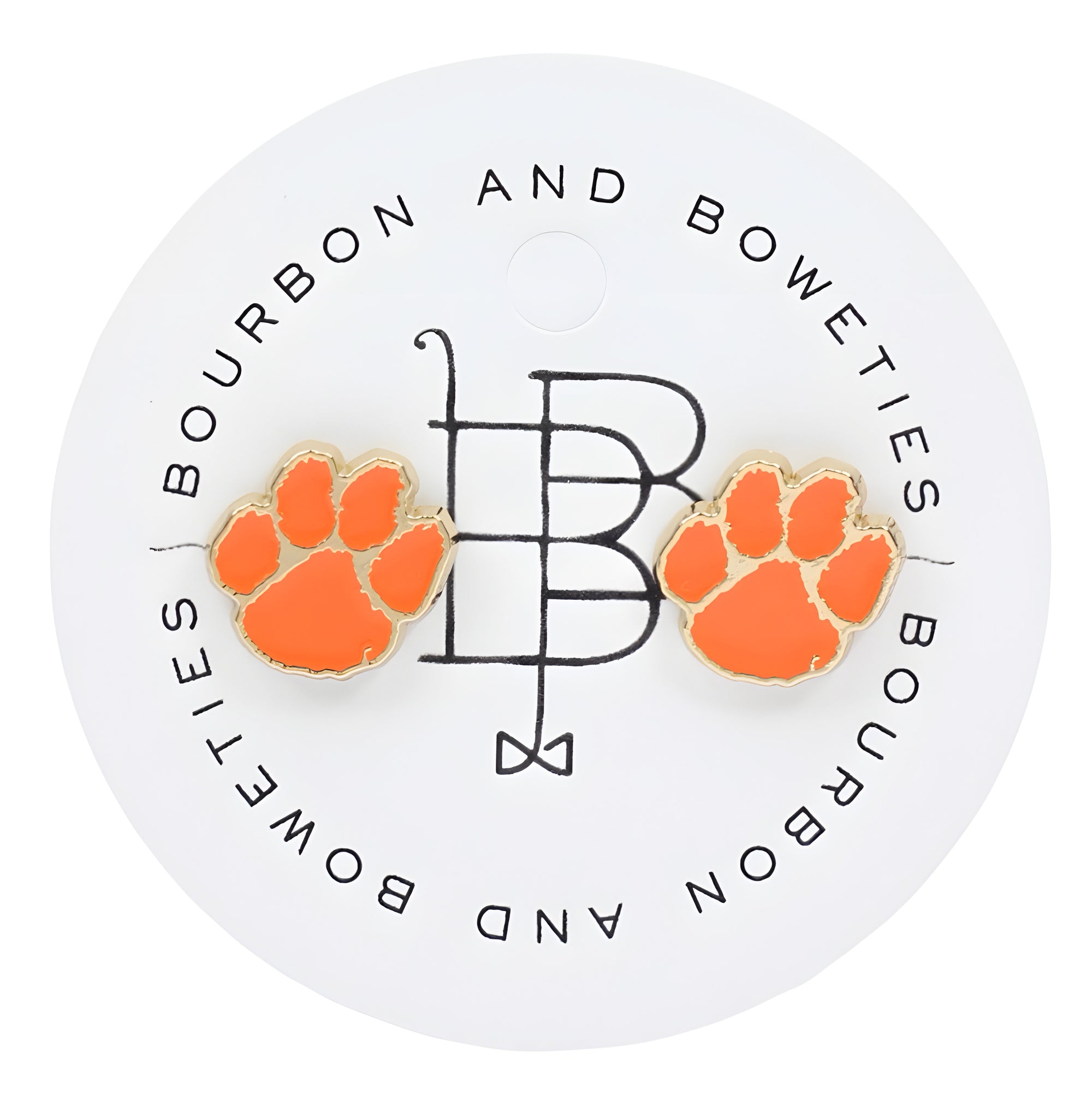 Clemson Tigers Paw Earring - Orange