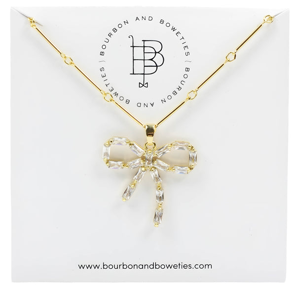 The Rhinestone Bow Necklace