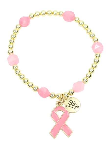 Awareness Ribbon Lexi Stacker Bracelet - Breast Cancer