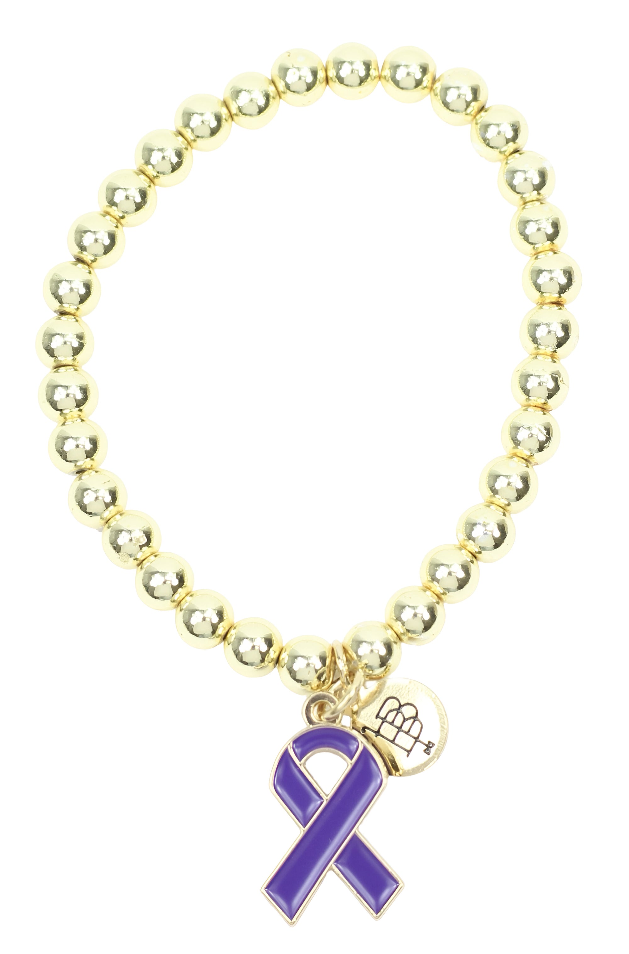 Awareness Ribbon Stacker Bracelet - Alzheimer's