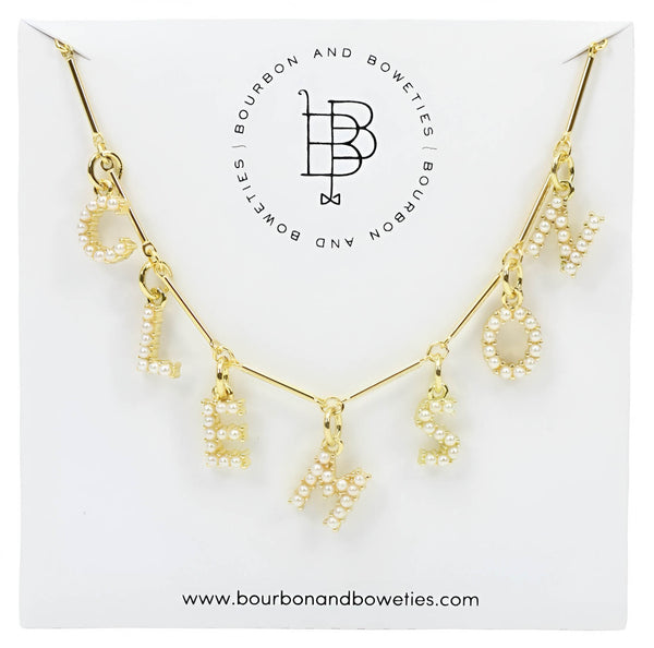 Clemson Necklace - Pearl