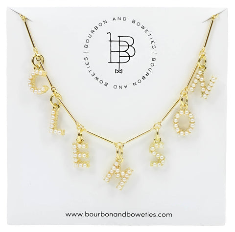 Clemson Necklace - Pearl