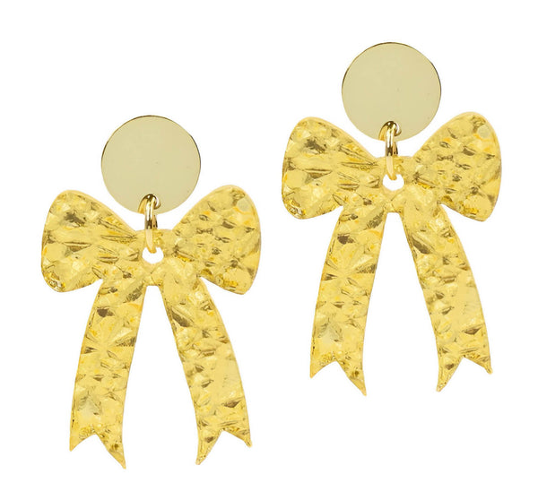 Gameday Bow Earring - Gold
