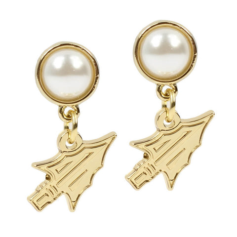 Florida State Seminoles Spear Pearl Earring