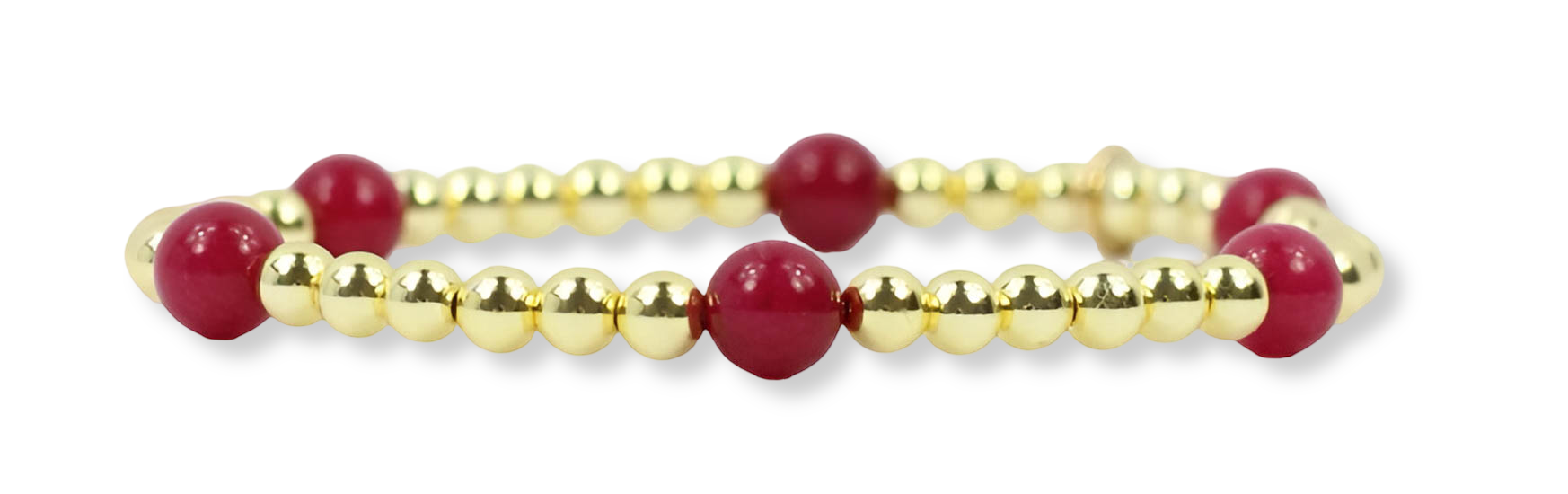Lexi Stretch Bracelet - Crimson