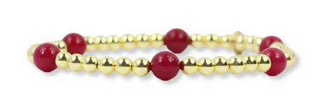 Lexi Stretch Bracelet - Crimson